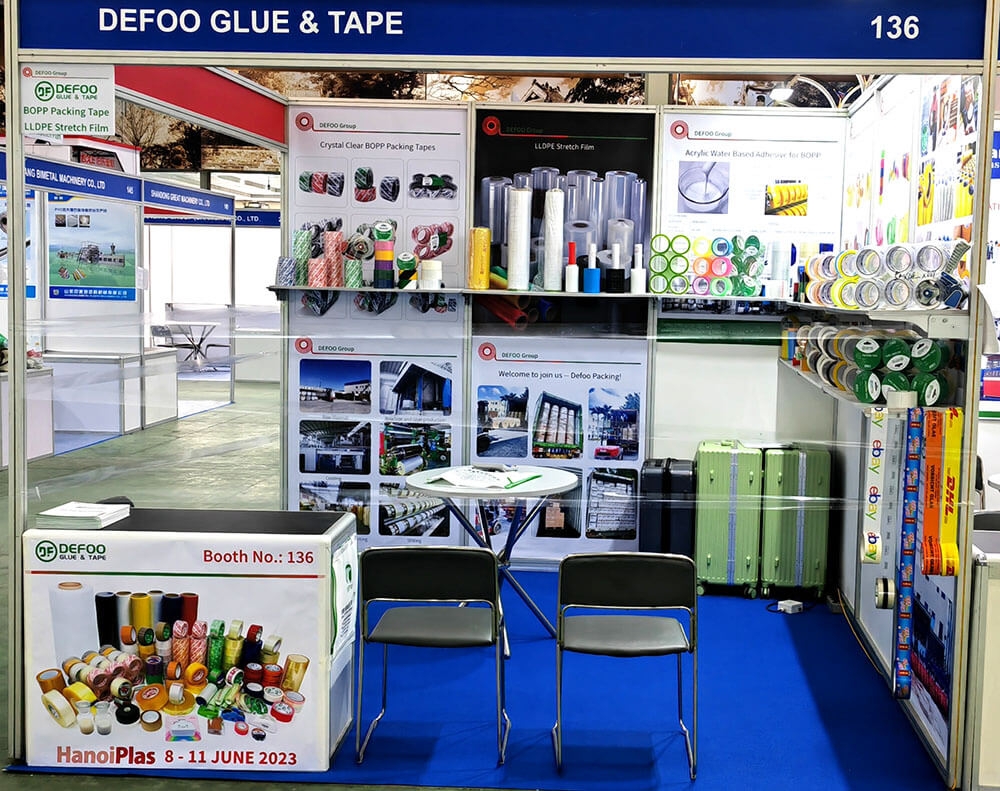 low noise tapes, no noise tapes, crystal clear tapes, PET tapes, LDPE stretch films